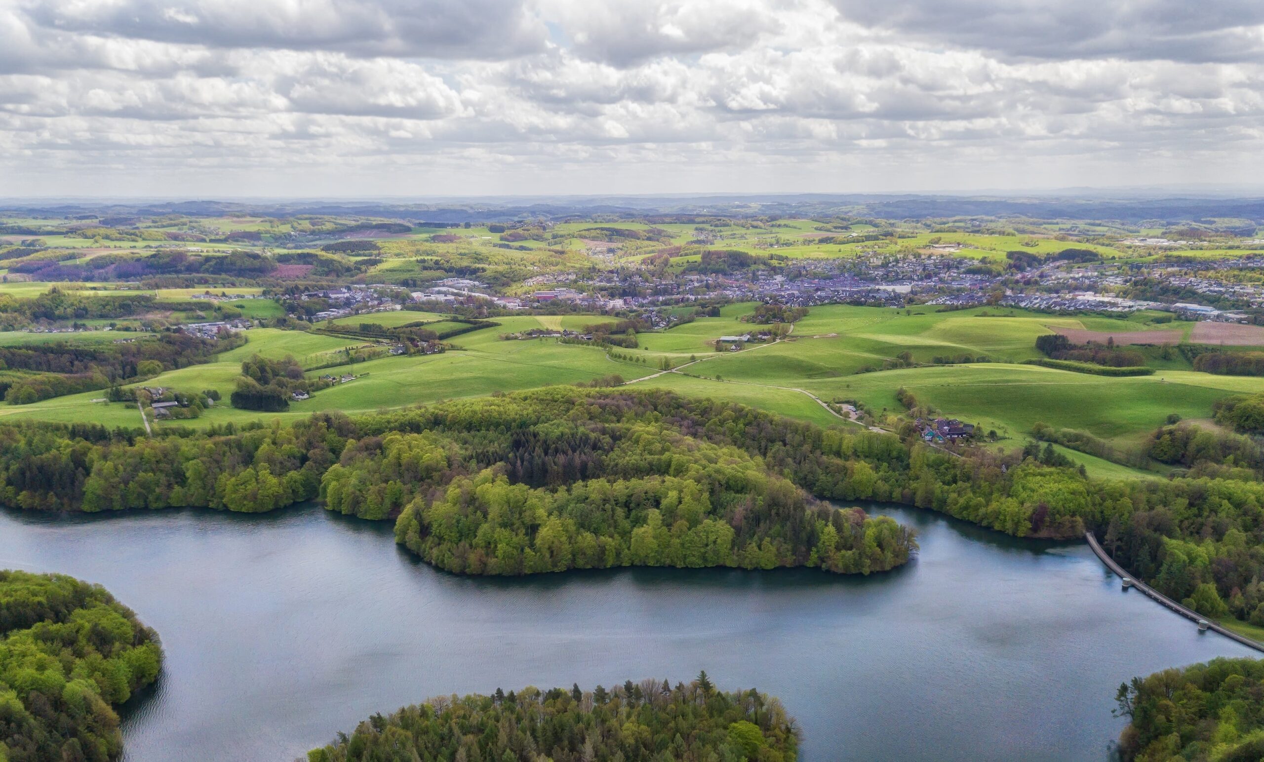 Dam in Wipperfürth from above